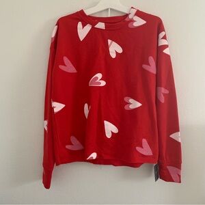 XS heart print matching lounge pajama set